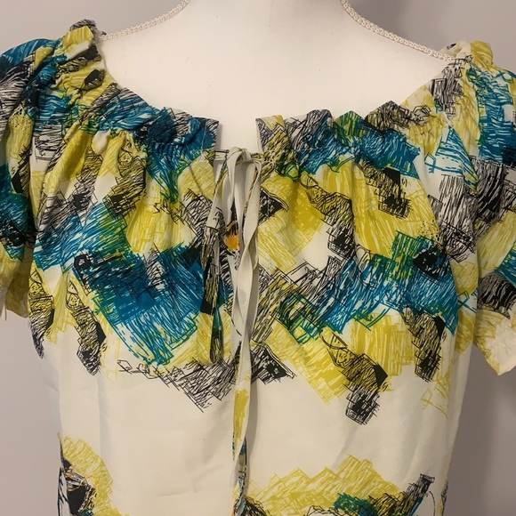Arden B dress top, blouse, print, short sleeves, small - Picture 5 of 5